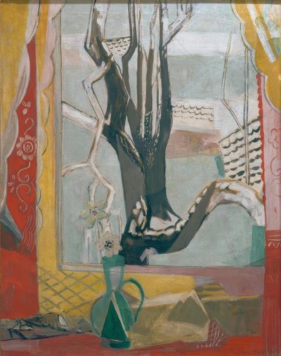 View through the Window of a Snow-Covered Tree by Oskar Moll